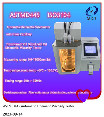 ASTM D445 Auto Kinematic Viscometer Glass Capillary Transformer Oil Testing Equipment