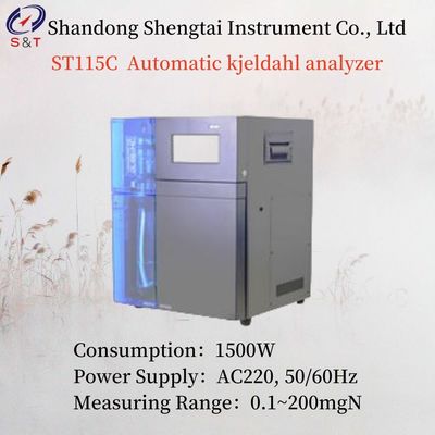 AC220 50/60HZ ST115C Automatic Kjeldahl Analyzer 1500W Measuring 0.1~200mgN