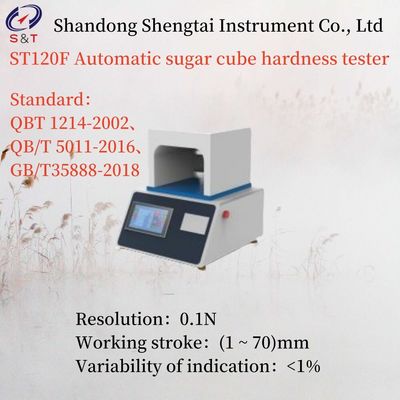 Resolution 0.1N Automatic Sugar Cube Hardness Tester ST120F Measuring 0-50MPa