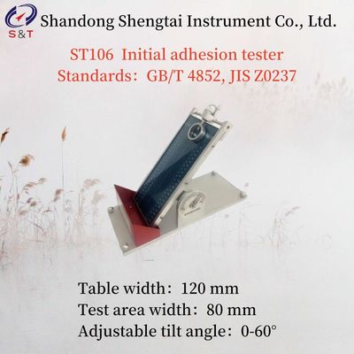 Adjustable Tilt Angle 0-60° Initial Adhesion Tester GB/T 4852 Table Width 120 Mm