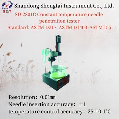 Resolution 0.01㎜ Constant Temperature Needle Penetration Tester Accuracy ±1 Weight 11kg