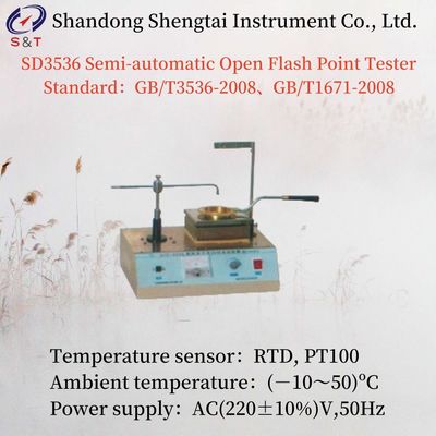 Power Ac220±10%V 50hz Semi Automatic Open Flash Point Tester Ambient Temp －10～50ºC