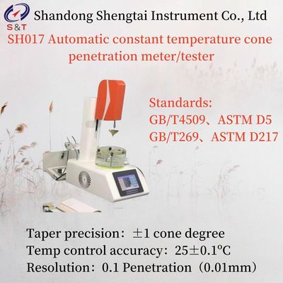 Resolution 0.1 Penetration 0.01mm Grease Cone Needle Penetration Meter Machine Cone 102.5±0.05g