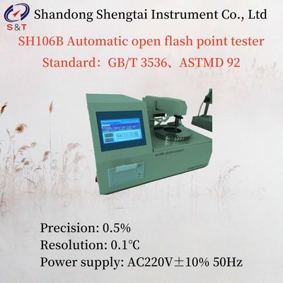 Precision Automatic Open Flash Point Tester Ac220v±10% Hydraulic Oil Flash Point Tester 50hz