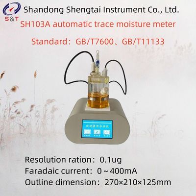 Resolution Ration 0.1ug Automatic Trace Moisture Meter Faradaic Current 0～400mA