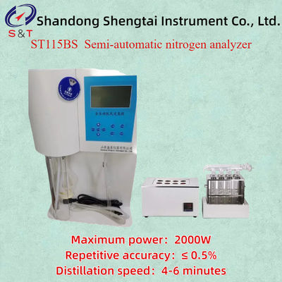 Solid Sample ≤ 6g LCD Display Semi Automatic Nitrogen Analyzer Measurement Range 0.1-200mgN