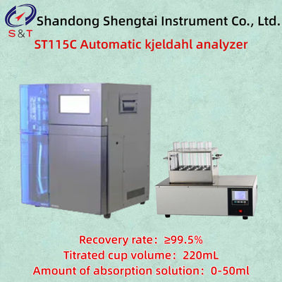 RSD ≤1% Fully Automatic Kjeldahl Nitrogen Analyzer Repeatability ±0.5% Recovery Ratio ≥99.5%