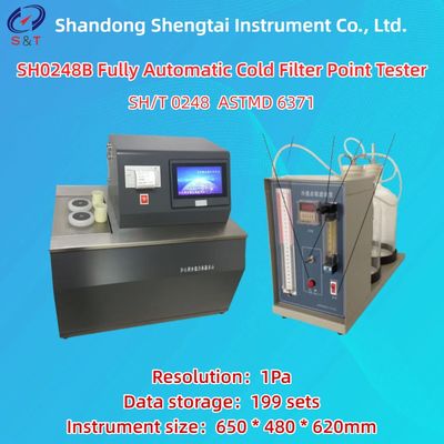 Double Hole Fully Automatic Cold Filter Point Tester 0 ～ 200.0KPa PT100 ASTMD 6371