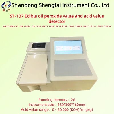 Edible Oil Peroxide Value Acid Value Detector Acid Value Range 0 - 50.000 (KOH)/(Mg/G) GB/T 5009.37