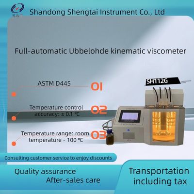 ASTM D445 Automatic Ubbelohde Kinematic Viscometer with Glass Capillary SH112G