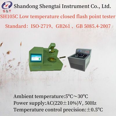 Temp Control Precision ±0.5ºC Low Temperature Closed Flash Point Tester Powe 300w