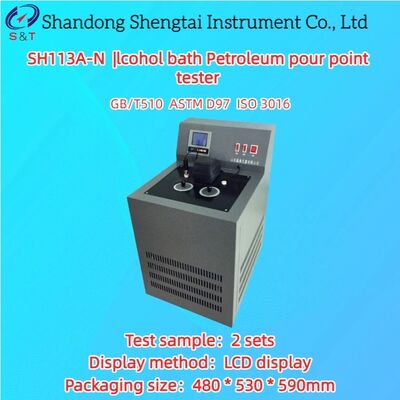 2 отверстия Alcohol Bath Petroleum Pour Point Tester -70°C RT LCD дисплей ASTM D97