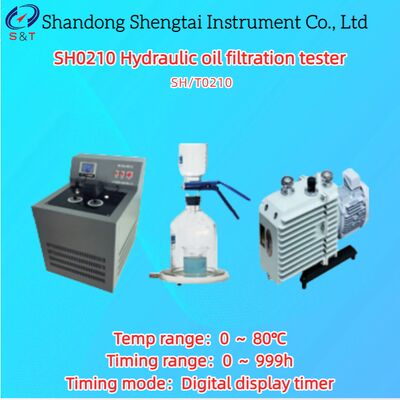 Тестер фильтрации гидравлического масла 0 ～ 80℃, время 0 ～ 999 ч, датчик PT100, SH/T 0210