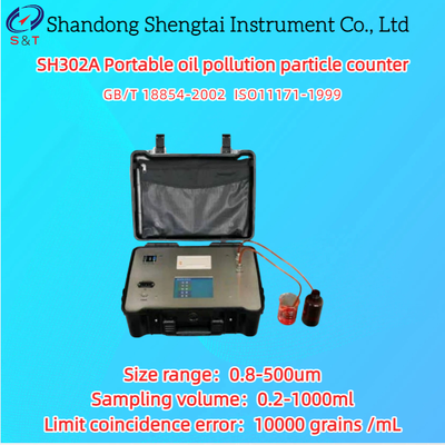 8 Channels Turbine Oil Portable Oil Pollution Particle Counter Sample 0.2-1000ml ISO 11171
