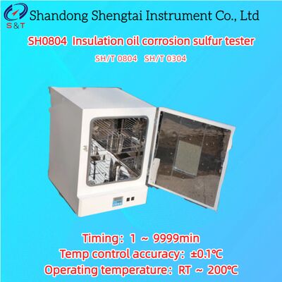 Тестер коррозии серы в изоляционном масле для датчика PT100 RT ～ 200℃, время 1 ～ 9999 мин, ASTM D1257B