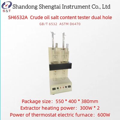 2 отверстия Проверка соляного содержания сырой нефти 500 мл Флакон измерение 0.002    0.02% ASTM D6470
