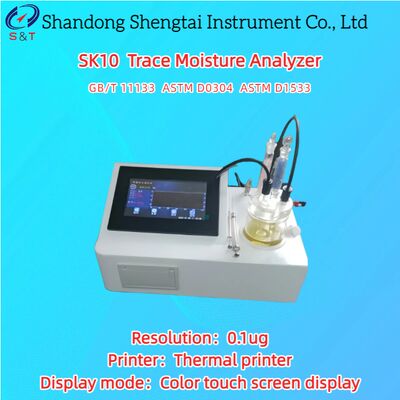 Измерение анализатора влажности следов 0,00001% ?? 100% Термопринтер ASTM D1533