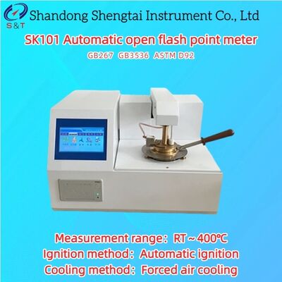 Нефтехимический автоматический открытый счетчик точек вспышки RT ≈ 400°C Принудительное охлаждение воздухом ASTM D92