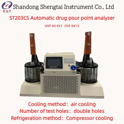 Автоматический анализатор точки заливки лекарств с двумя отверстиями -10 ℃ ~ +170 ℃ воздушное охлаждение USP 40 651