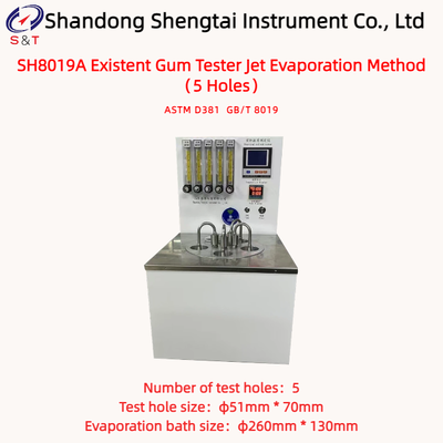 ASTM D381 Aviation Fuels And Gasoline Existent Gum Tester 5 Holes RT ～ 300℃ Digital Display